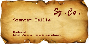 Szanter Csilla névjegykártya