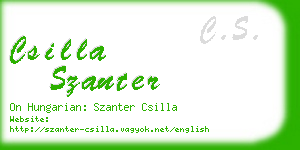 csilla szanter business card